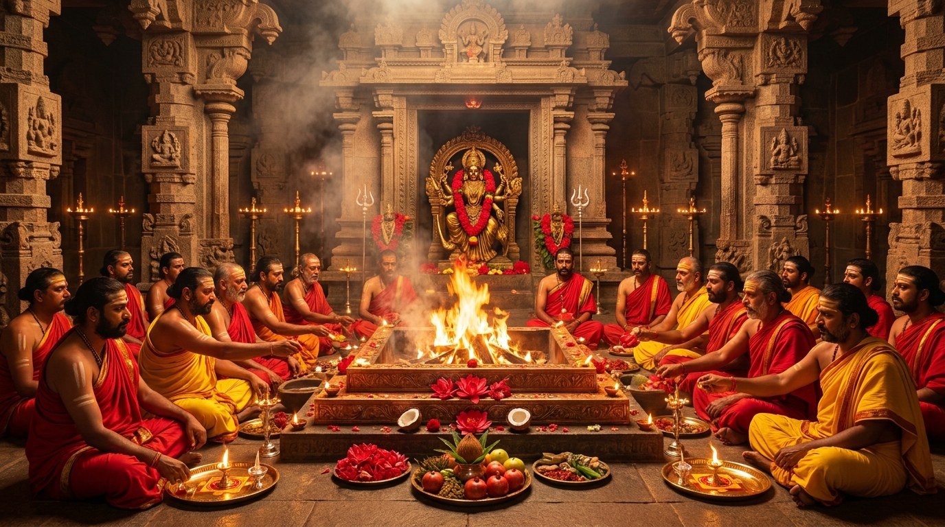 Sat Chandi Path & Durga Saptashati Maha Yagya solemnized by 9 Vedic Somayaji Acharyas
